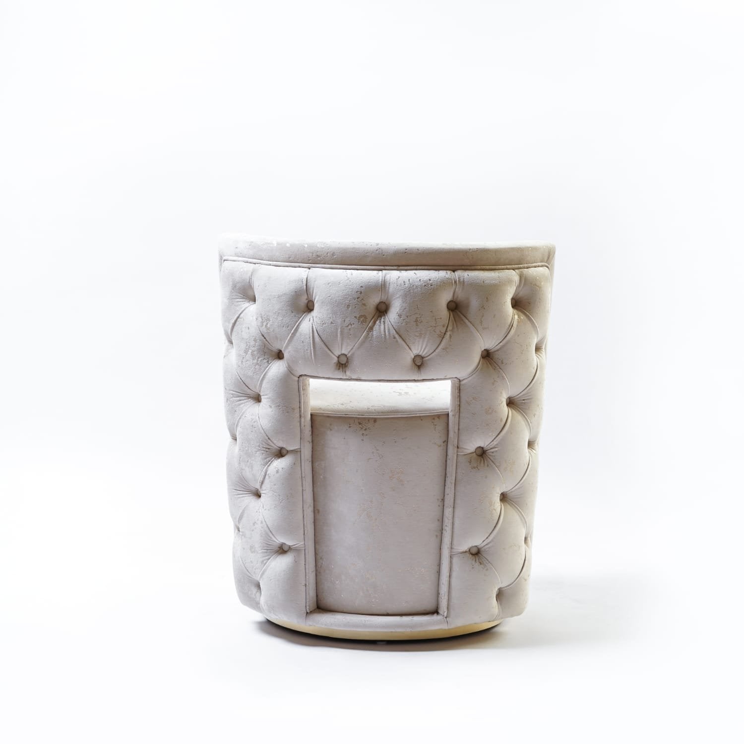Bloom Chair - rear tufted drum view