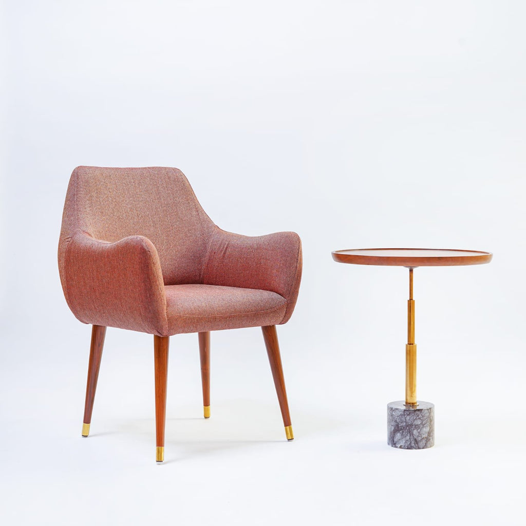 Harlow 3 Dining Chair - terracotta front view 2