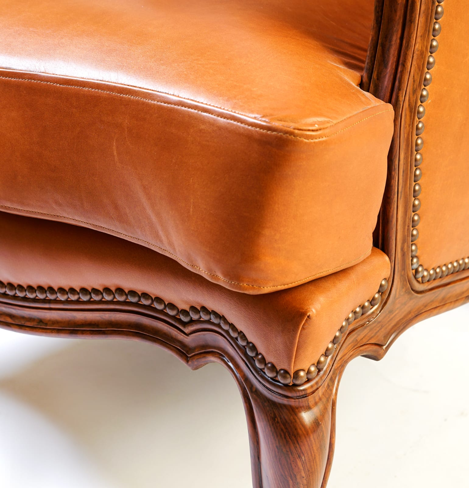 JR Wing Chair and Stool seat detail