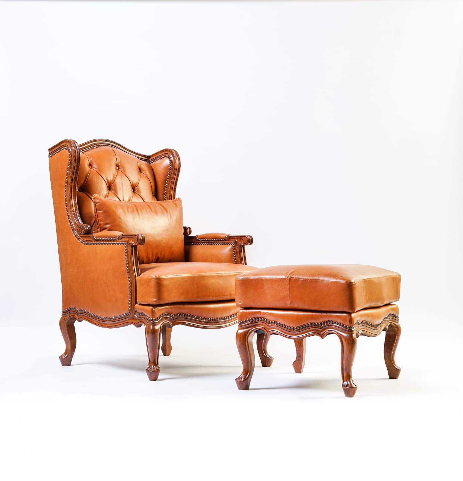 JR Wing Chair with matching stool