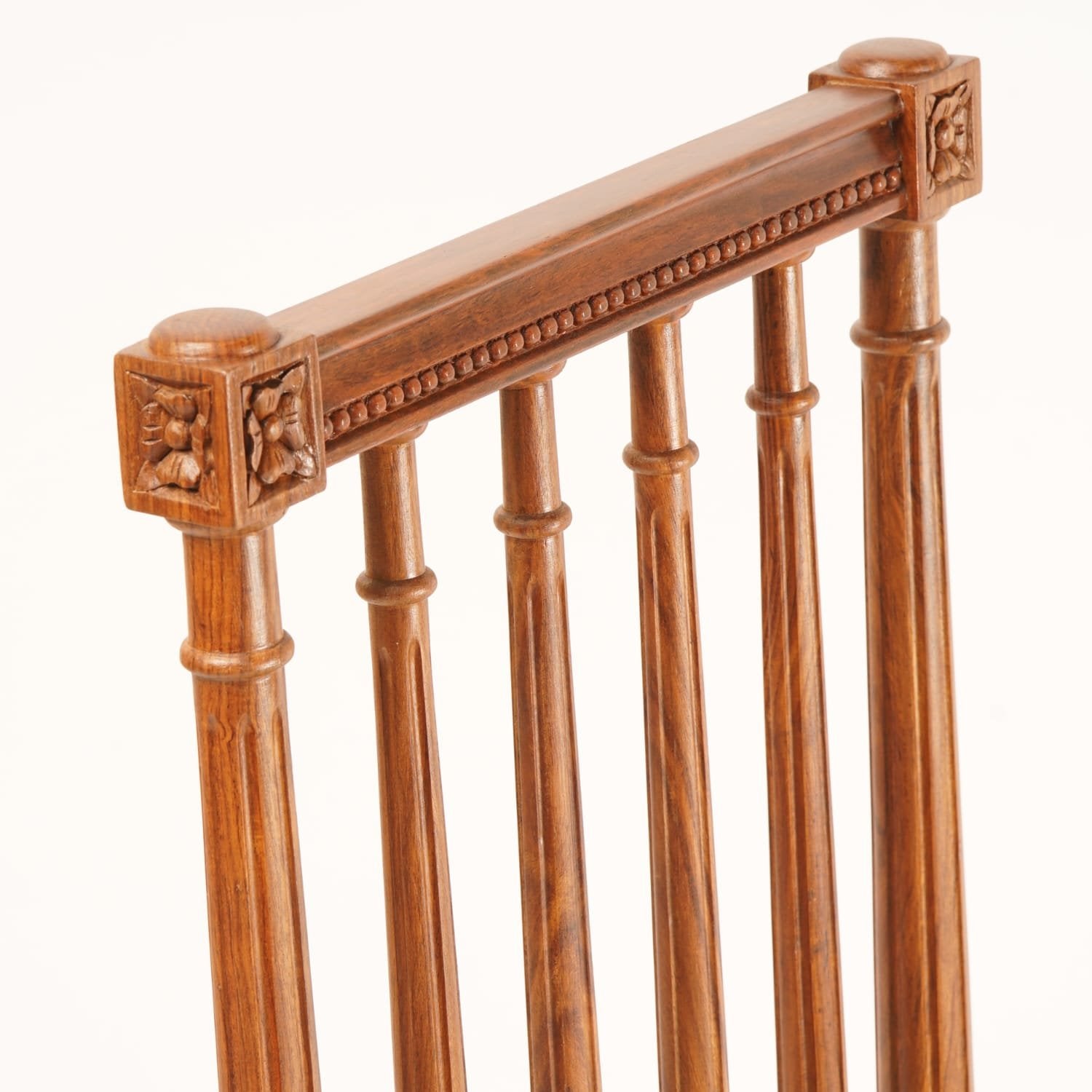 Parma Chair - carved top rail and spindle detail