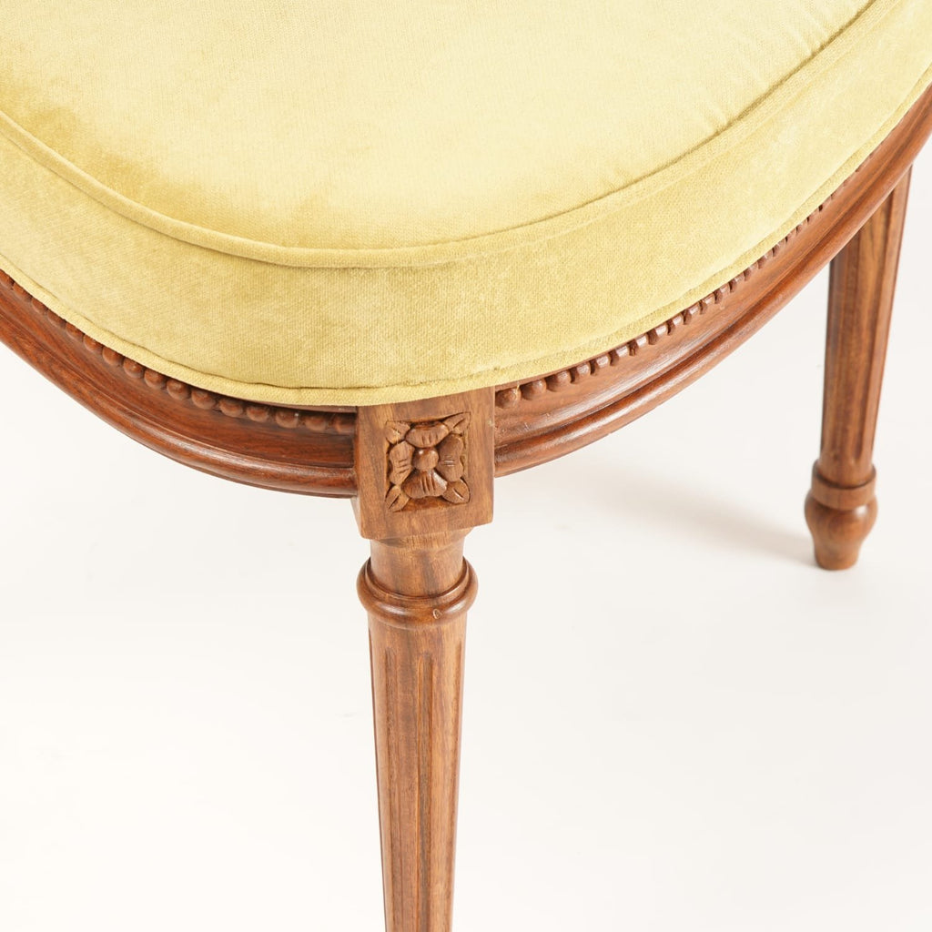 Parma Chair - seat apron and leg rosette detail
