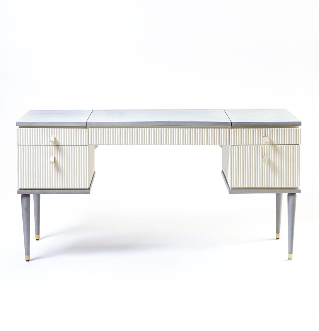 Viola Vanity Table - hidden mirror and jewellery organiser open